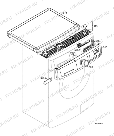 Взрыв-схема стиральной машины Electrolux EWS106430W - Схема узла Command panel 037